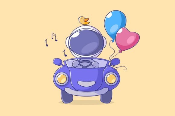 Astronaut Driving a Car with Birds: A Font for Dreamers and Makers