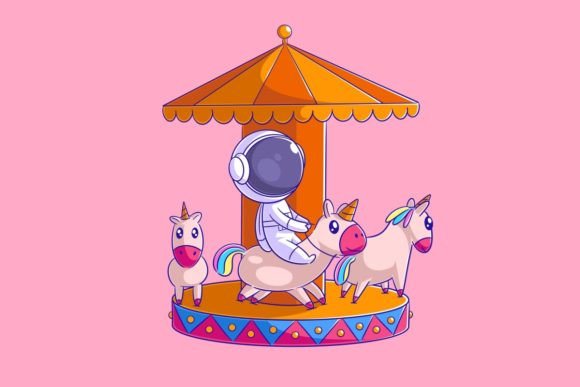 Astronaut Playing the Unicorn Carousel: A Creative Font Guide