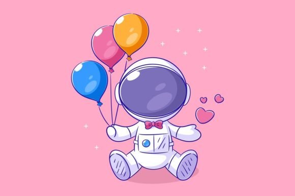 Astronaut Sitting Holding a Balloon: A Font for Dreamers