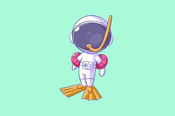 Astronaut Wearing Equipment for Diving: Beyond the Surface
