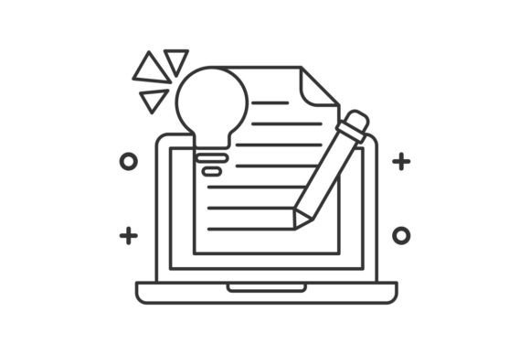Designing with Charm: The Cute Writing Idea with Laptop Line Style