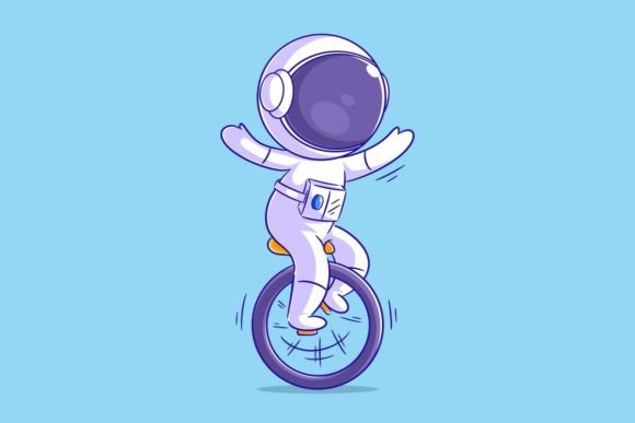 Unleash Cosmic Creativity with Astronaut is Playing on a Unicycle