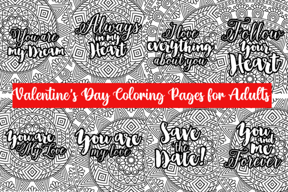 Valentine's Day Coloring Pages #2: A Creative Toolkit for Adults
